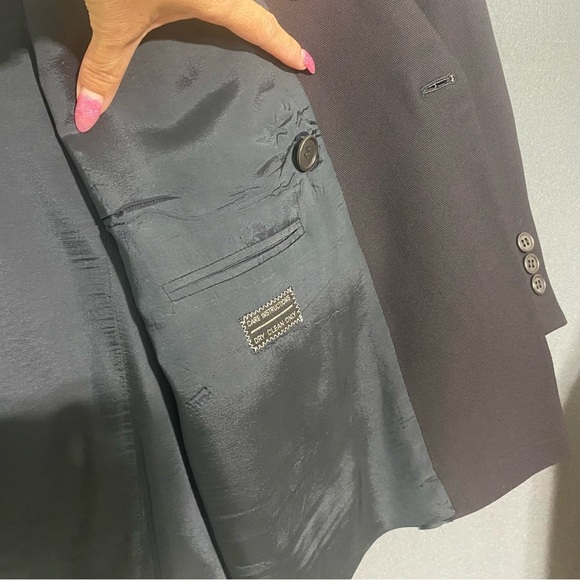 Giorgio Armani Le Collezioni blazer 46R Dark Blue Academia Professional Office - Picture 13 of 17